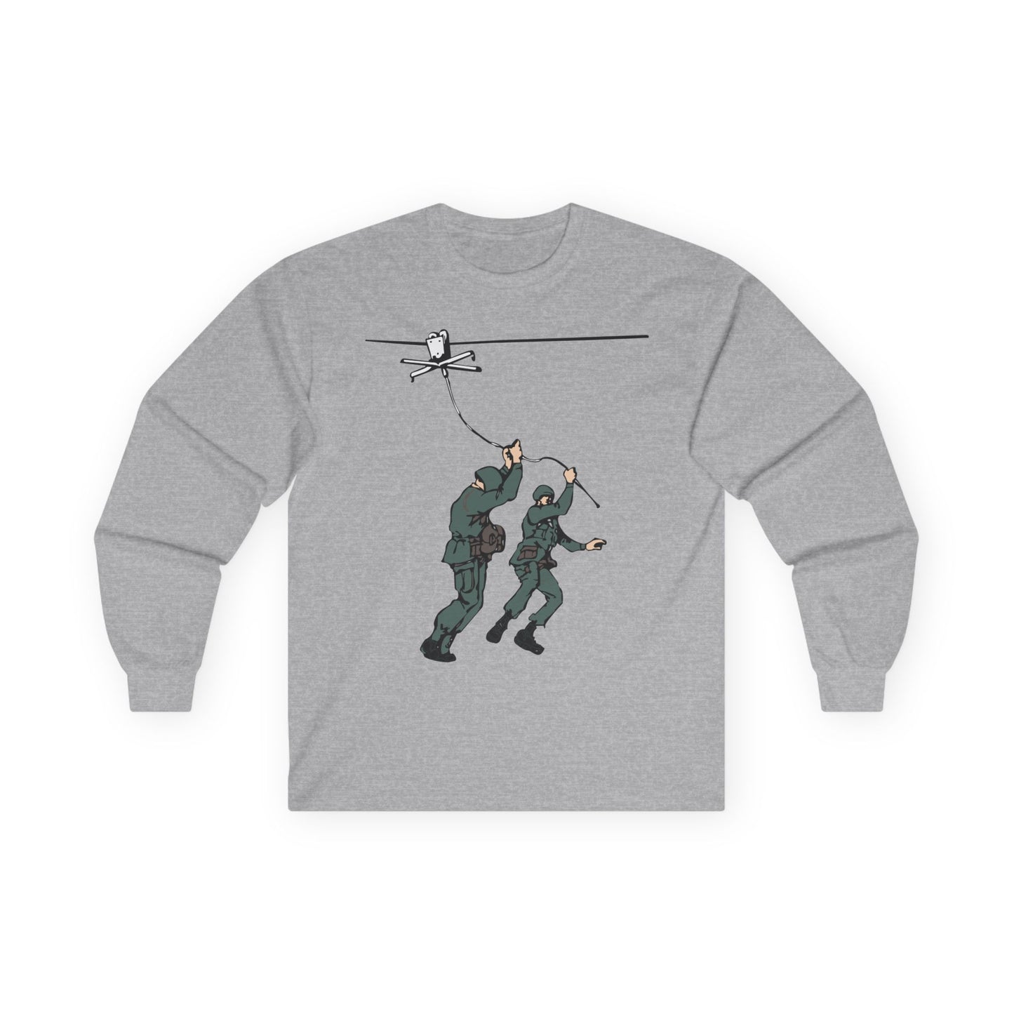 Unisex Ultra Cotton Long Sleeve Tee - Airborne - Lateral Drift Trainer X 300