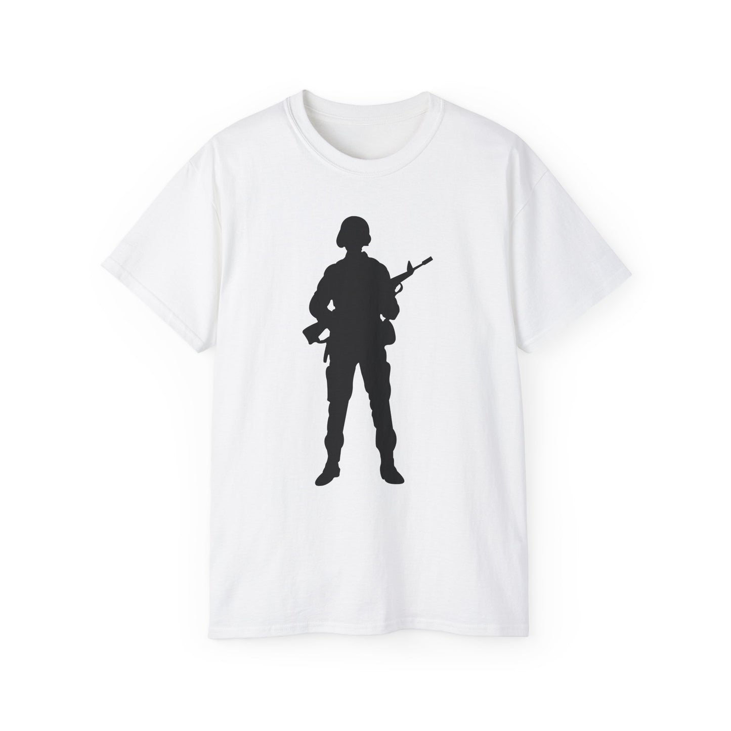 Unisex Ultra Cotton Tee - Army - Soldier - Silhouette X 300
