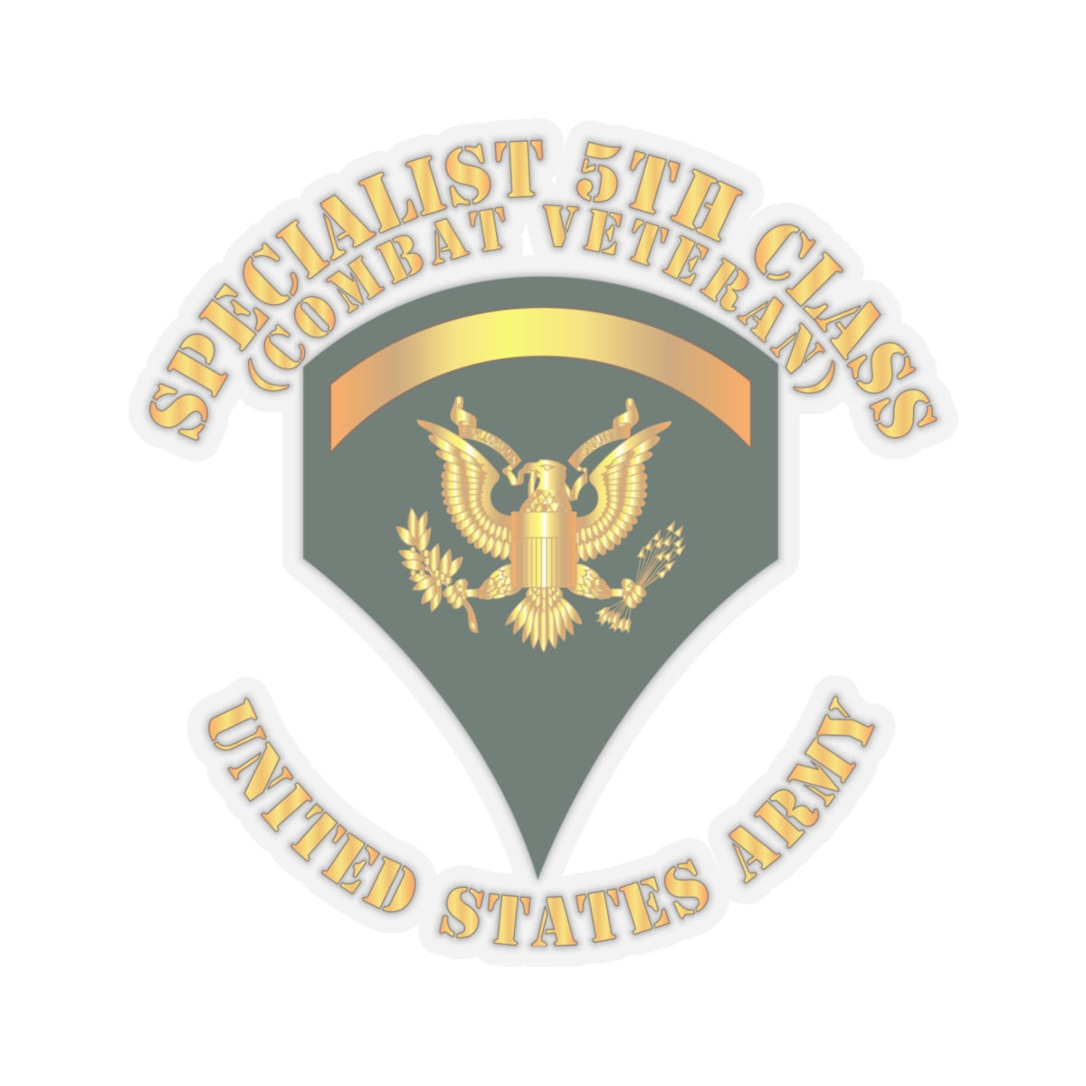 Kiss-Cut Stickers - Specialist 5th Class - SP5 - Combat Veteran