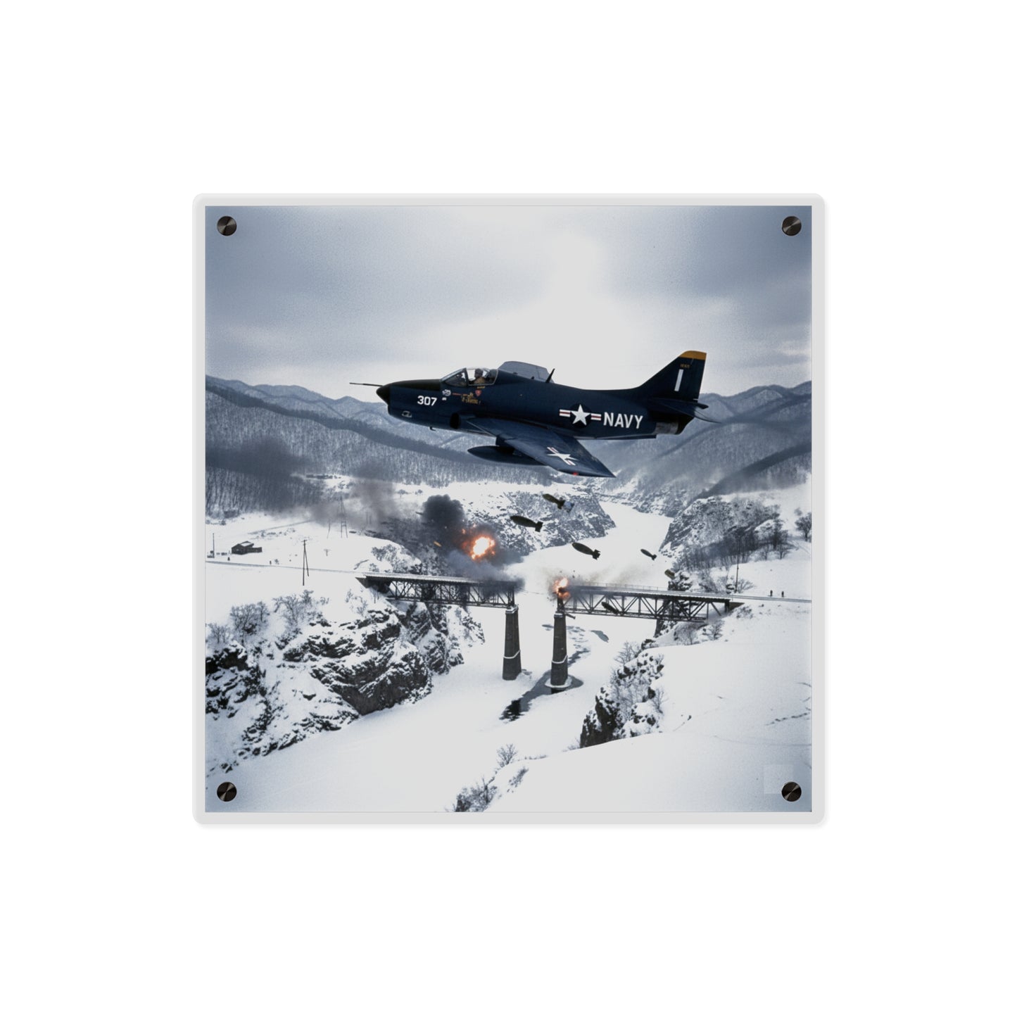 Acrylic Wall Art Panel - Attack at Majon-ni and Samdong-ni during Korean War