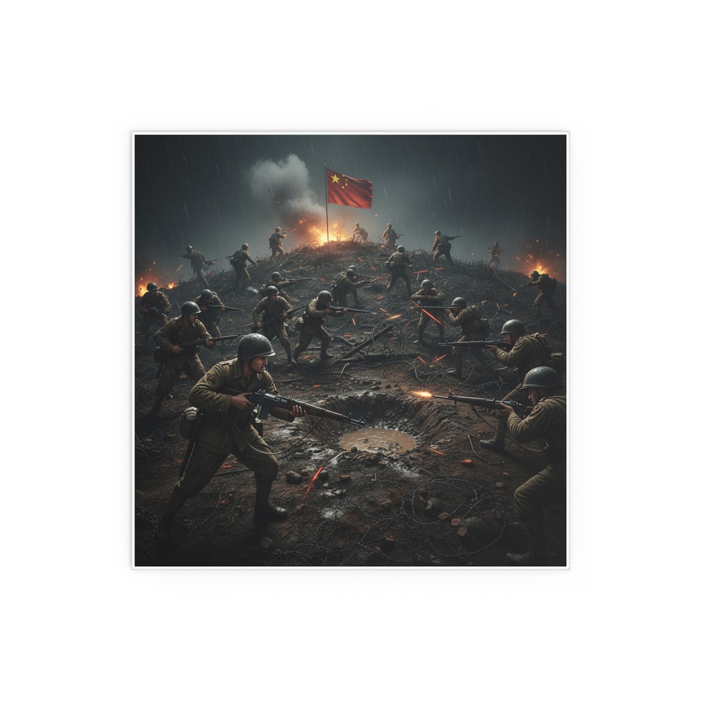 Indoor and Outdoor Silk Posters - PorkChop Hill - Korean War