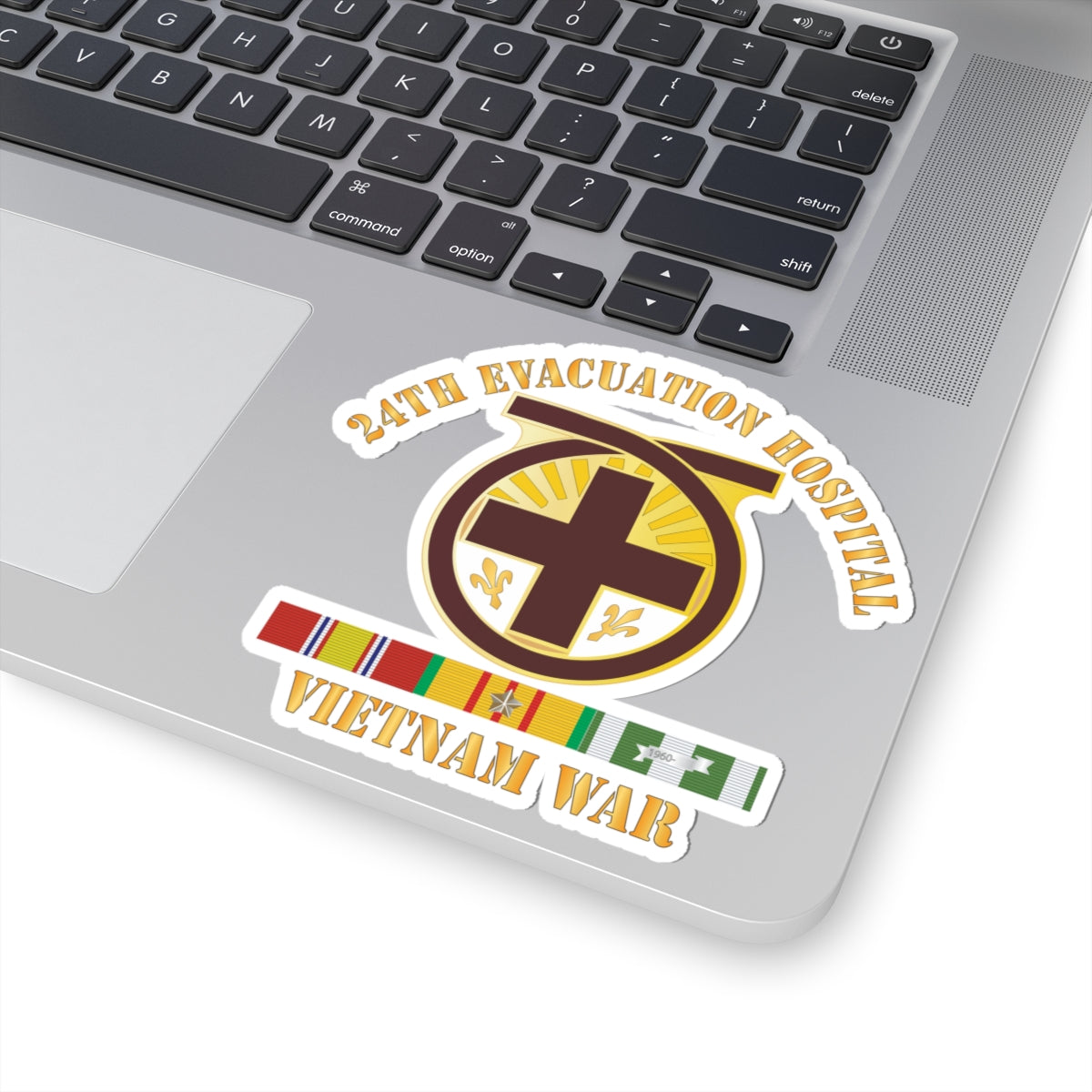 Kiss-Cut Stickers - 24th Evacuation Hospital - Vietnam War w V N SVC