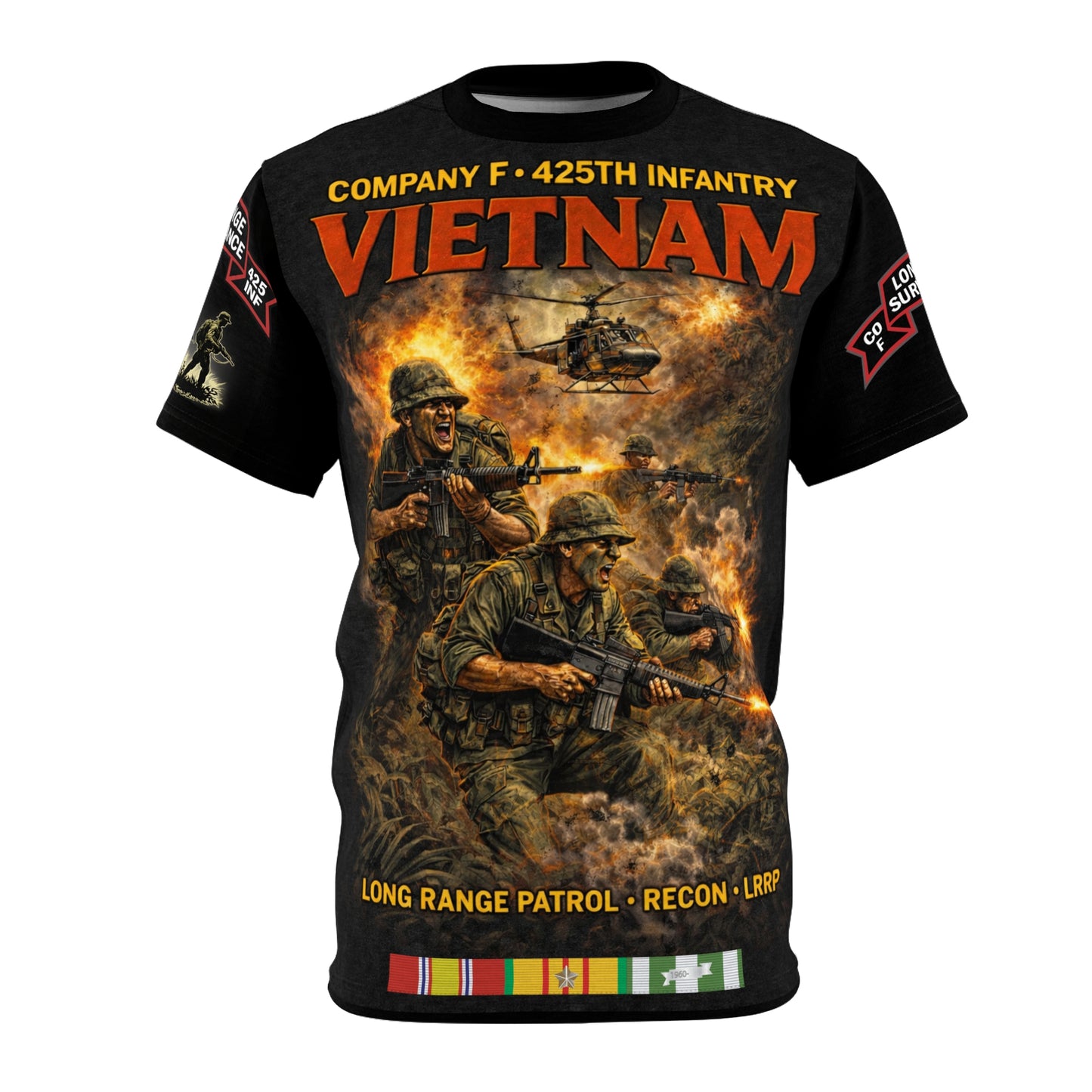 425th Infantry Long Range Surveillance Patrol Vietnam Tribute Tee