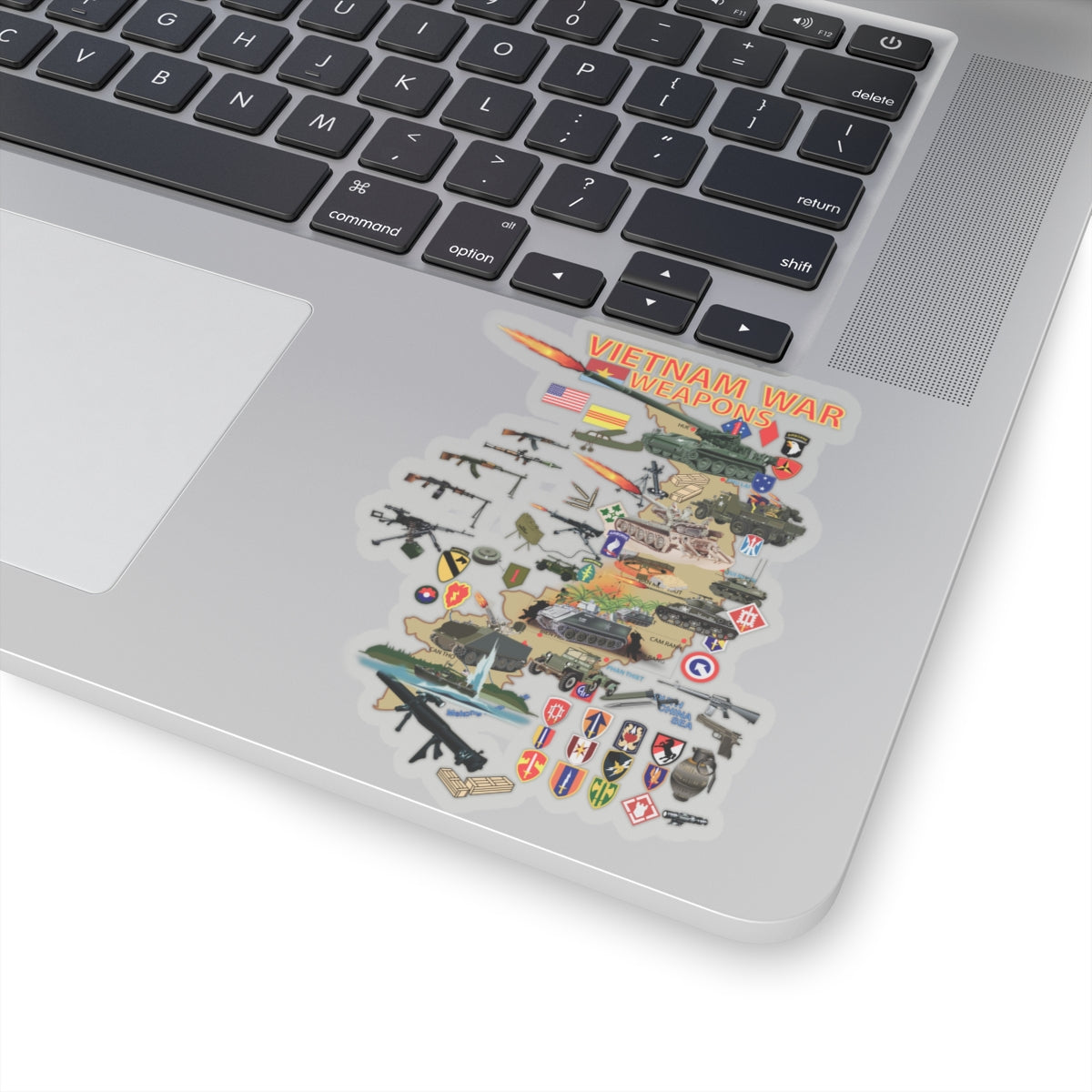 Kiss-Cut Stickers - Map - Vietnam Units -with Wpns - Equipment