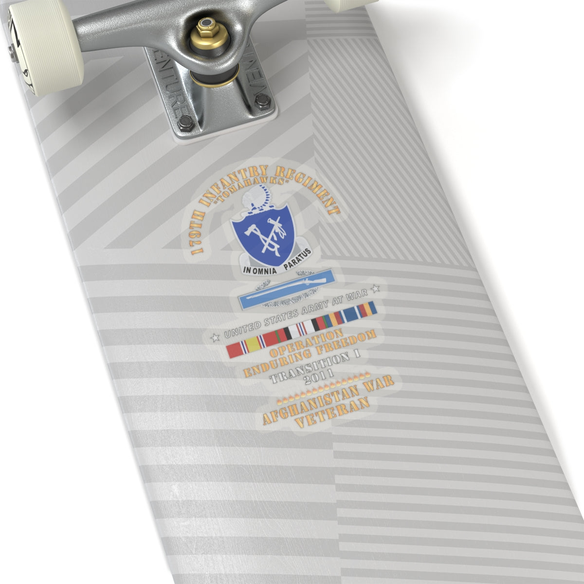 Kiss-Cut Stickers - 179th Infantry Regiment - Tomahawks - Afghanistan - TRANSITION I - 2011 w CIB - OIF - AFGHAN SVC X 300