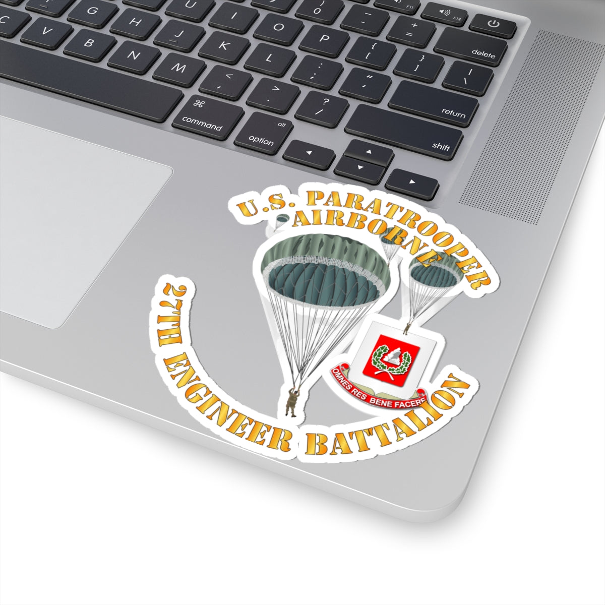 Kiss-Cut Stickers - United States Paratrooper - 27th Engineer Battalion