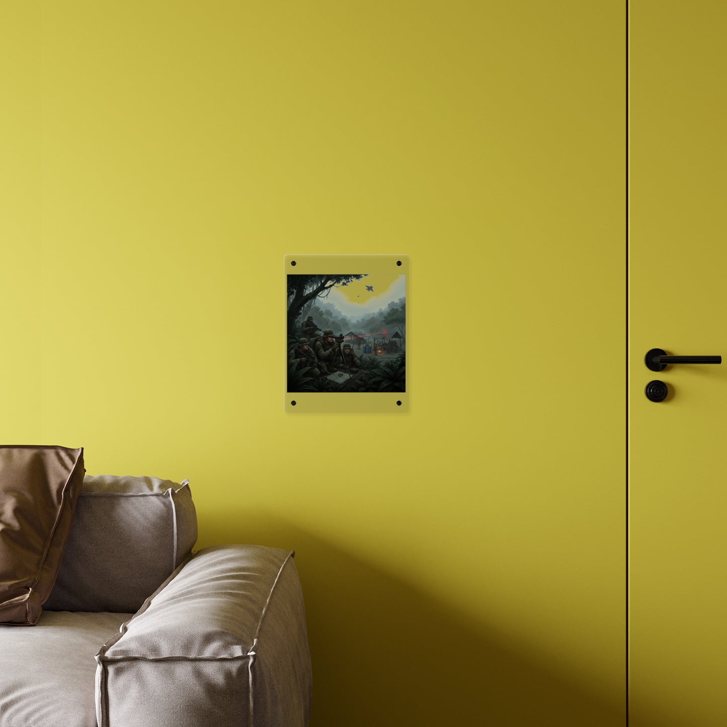 Acrylic Wall Art Panel - SOF Team Hitting a Jungle Drug Lab