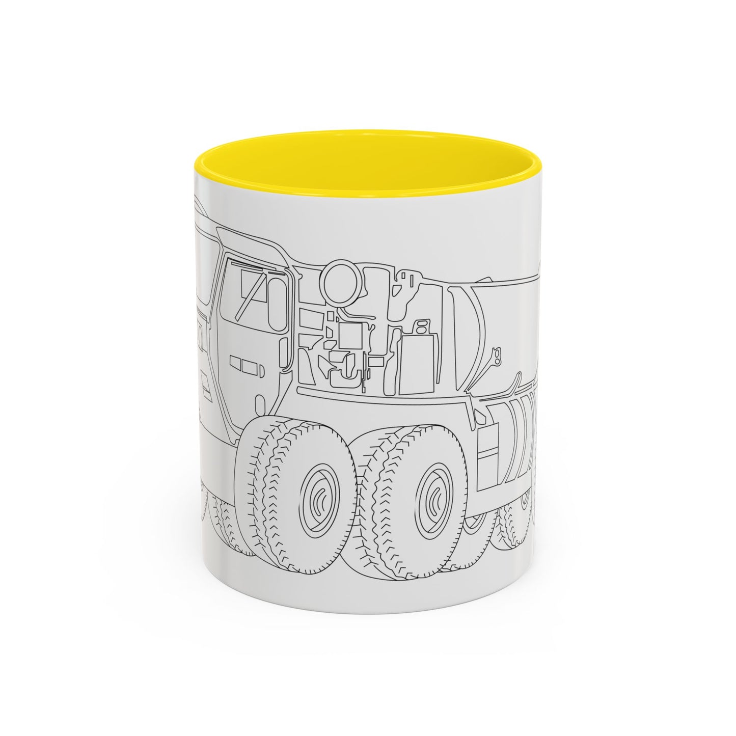 Accent Coffee Mug (11oz & 15oz) - Vehicle - Fuel Truck - Front Left Oblique X 300