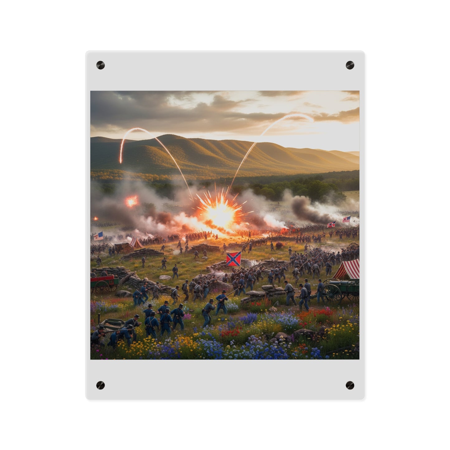 Acrylic Wall Art Panel - US Civil War Battle - Battle of Kennesaw Mountain Georgia