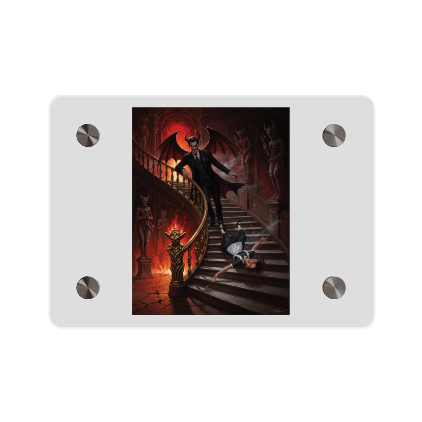 Acrylic Wall Art Panel - devil and maid