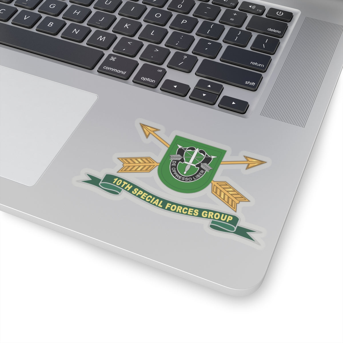 Kiss-Cut Stickers - 10th Special Forces Group - Flash w Br - Ribbon X 300