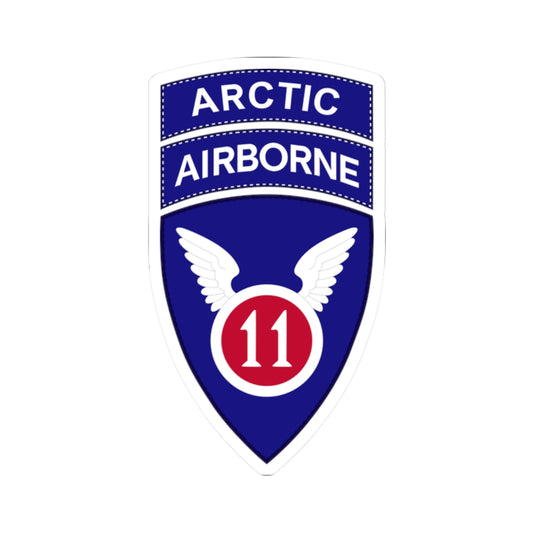 Kiss-Cut Stickers - 11th Airborne Division w Arctic Tab wo Txt X 300