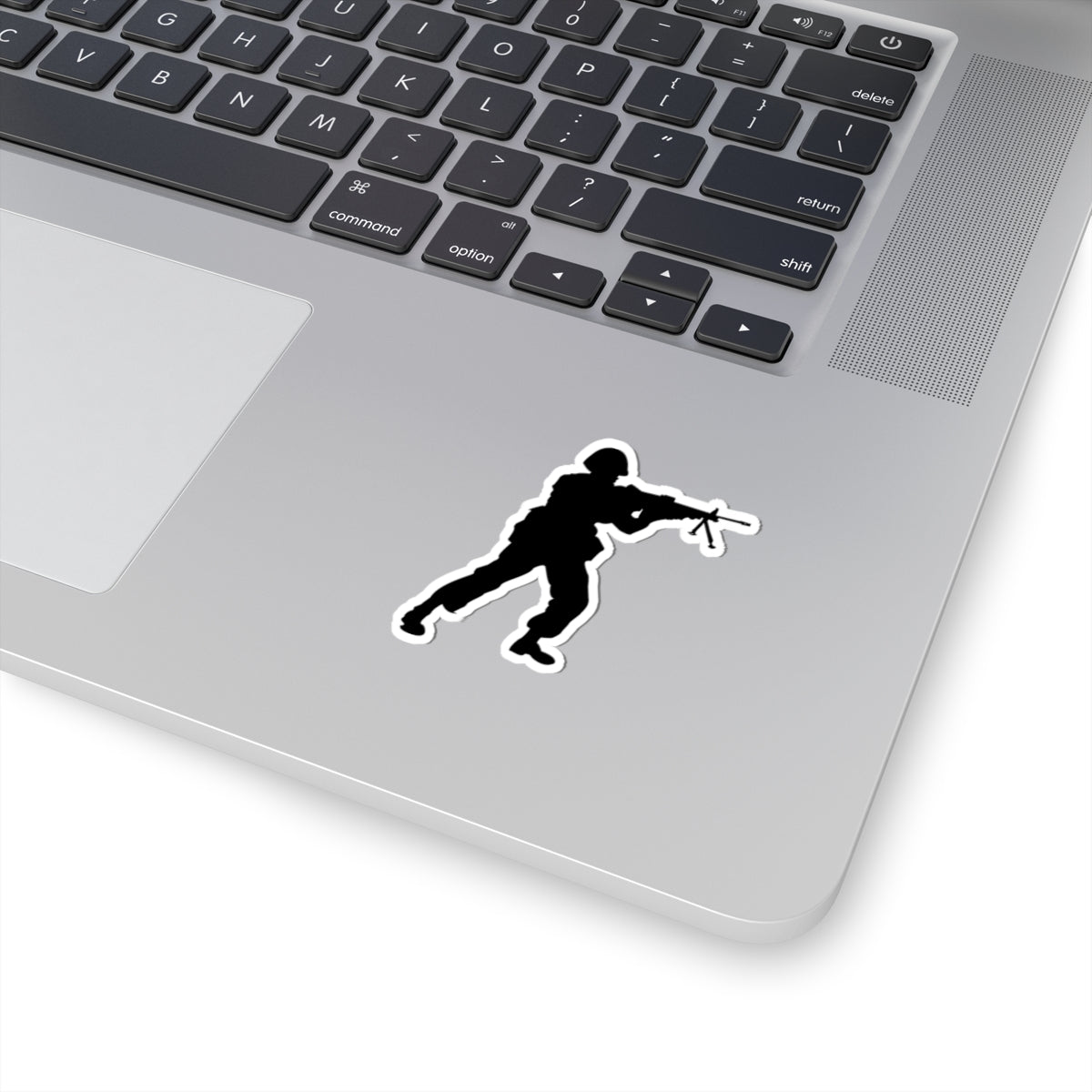 Kiss-Cut Stickers - Army - Soldier - MG Assault - Silhouette X 300