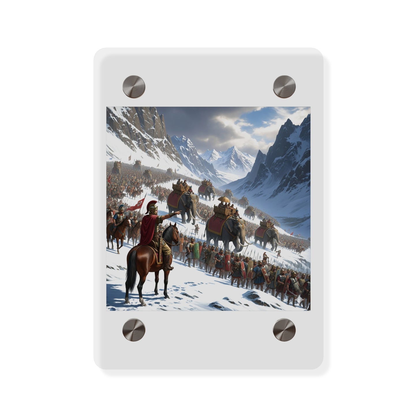 Acrylic Wall Art Panel - Hannibal Crossing the Alps to Atttack Rome