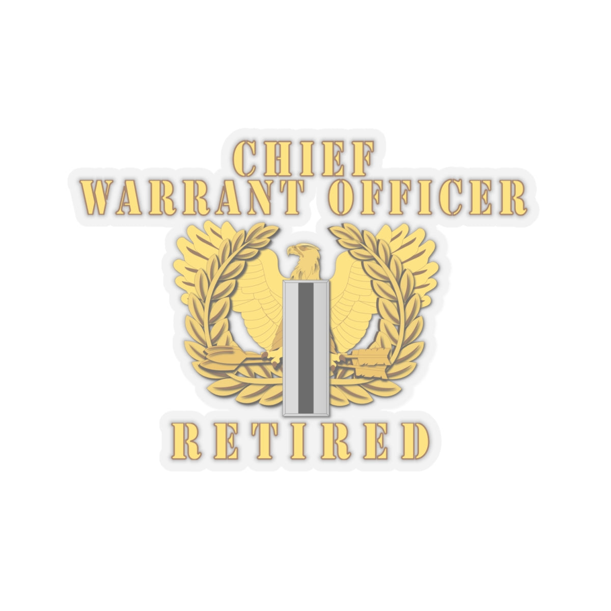 Kiss-Cut Stickers - Chief Warrant Officer 5 - CW5 - Retired