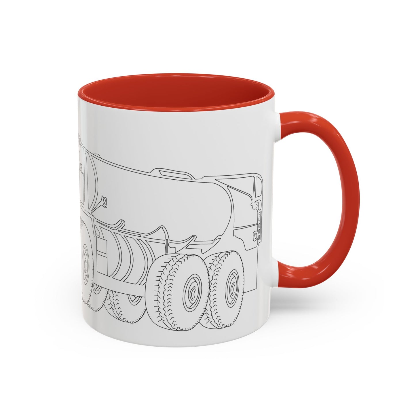 Accent Coffee Mug (11oz & 15oz) - Vehicle - Fuel Truck - Front Left Oblique X 300