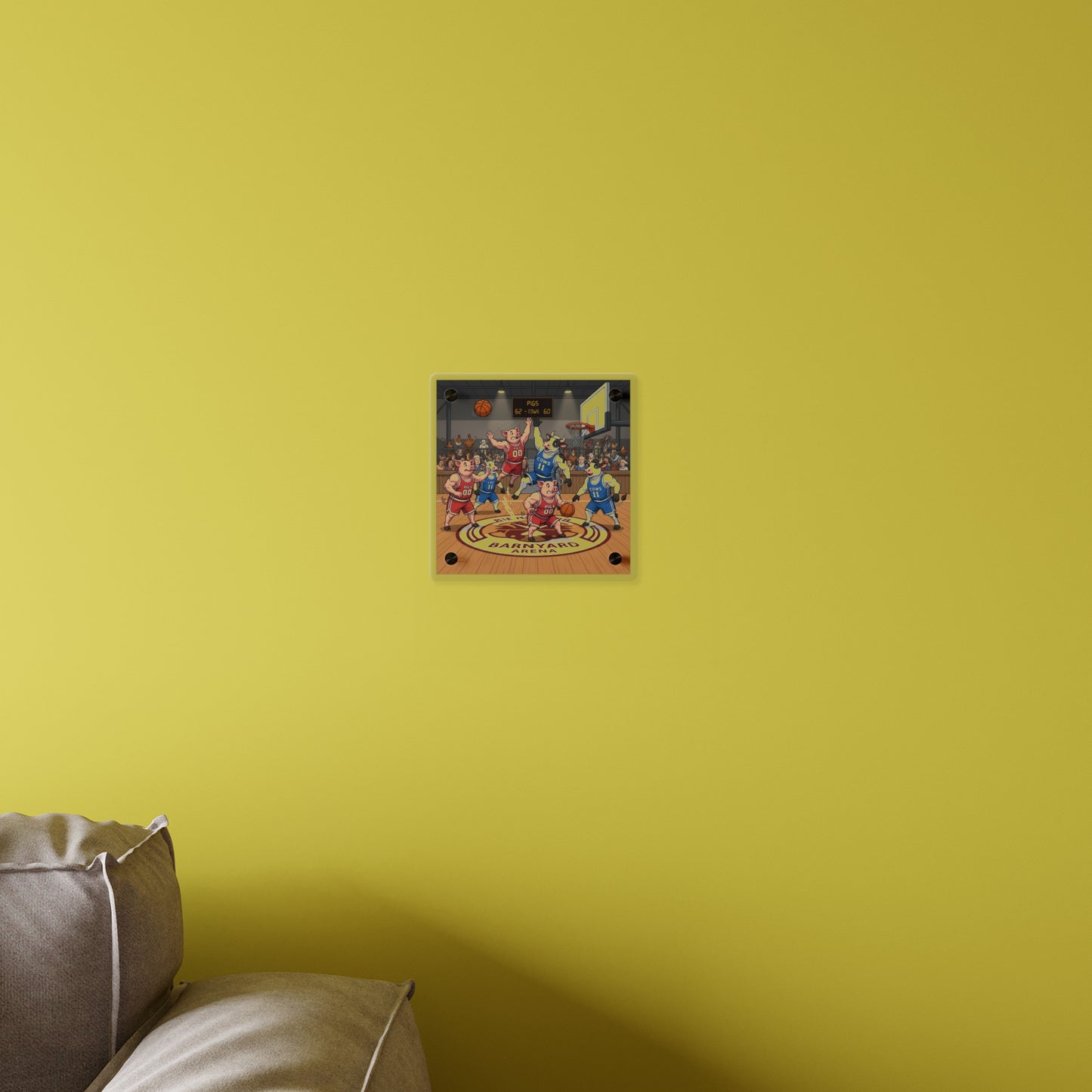 Acrylic Wall Art Panel - Pigs vs Cows