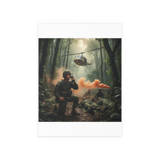 Indoor and Outdoor Silk Posters - Medevac Request - Vietnam