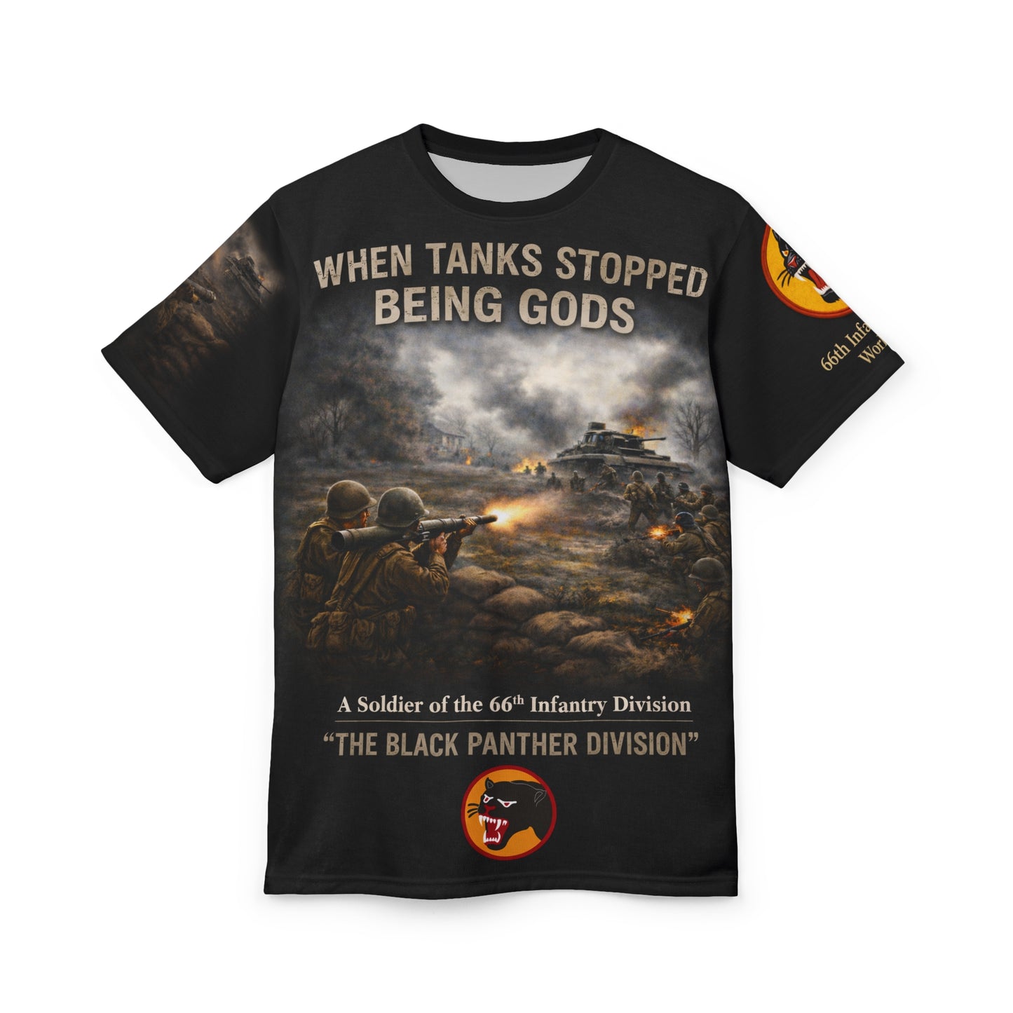 66th Infantry Division "Black Panther" Tribute Tee — Tank Ambush WWII T-Shirt