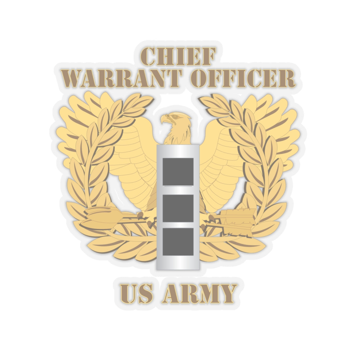Kiss-Cut Stickers - Emblem - Warrant Officer - CW3