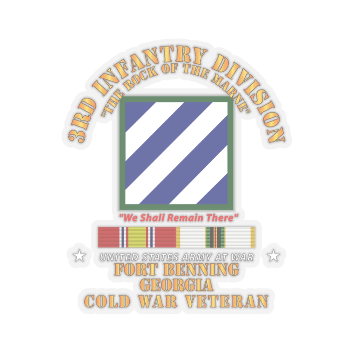 Kiss-Cut Stickers - 3rd ID - Fort Benning GA w Cold War SVC
