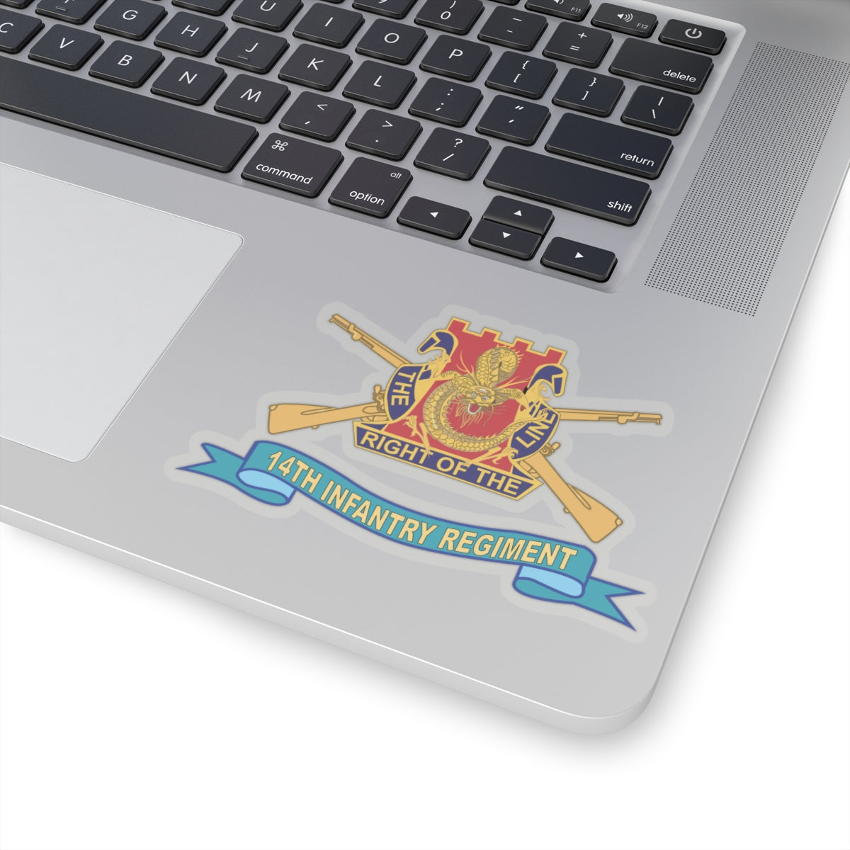 Kiss-Cut Stickers - 14th Infantry Regiment w Br - SSI - Ribbon X 300
