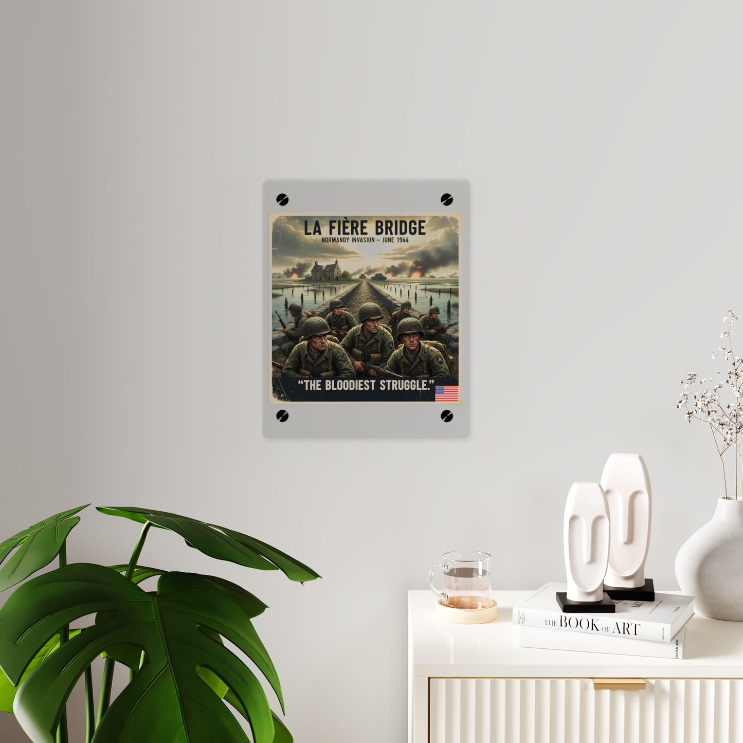 Acrylic Wall Art Panel - 82nd Airborne at the La Fière Bridge