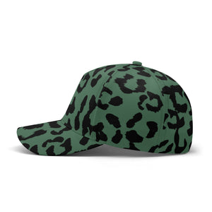 All-over Print Baseball Cap - Leopard Camouflage - Green-Black