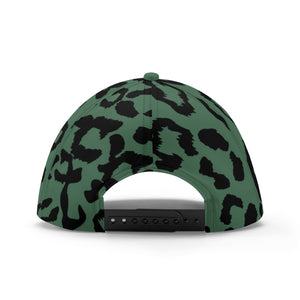 All-over Print Baseball Cap - Leopard Camouflage - Green-Black