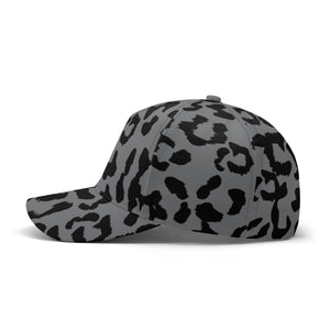 All-over Print Baseball Cap - Leopard Camouflage - Battleship Color