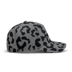 All-over Print Baseball Cap - Leopard Camouflage - Battleship Color