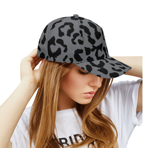 All-over Print Baseball Cap - Leopard Camouflage - Battleship Color