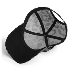 All-over Print Baseball Cap - Leopard Camouflage - Battleship Color