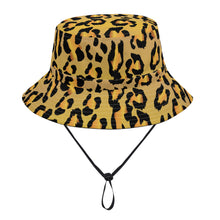 Load image into Gallery viewer, All Over Print Bucket Hats with Adjustable String - Leopard Camouflage
