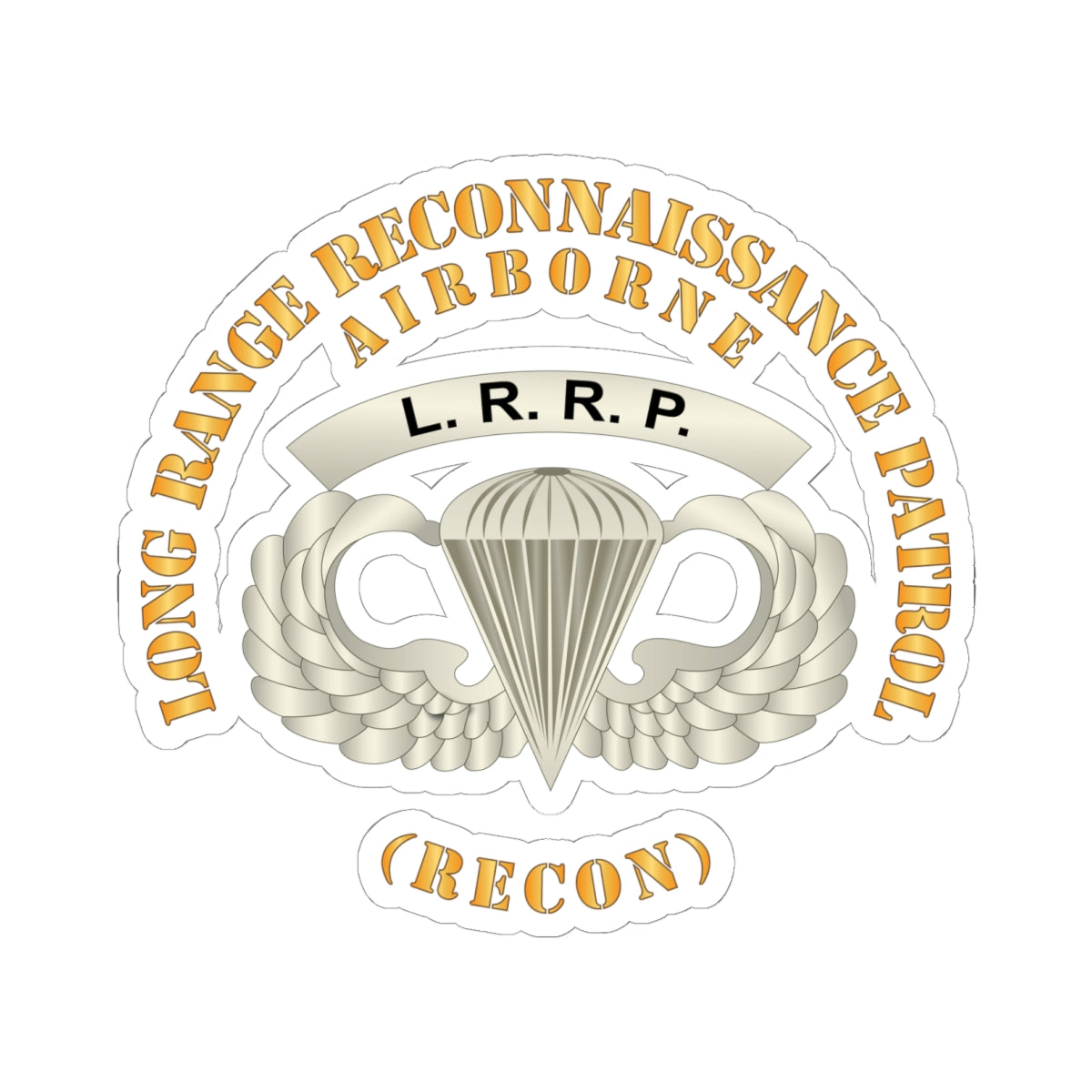 Kiss-Cut Stickers - SOF - Airborne Badge - LRRP