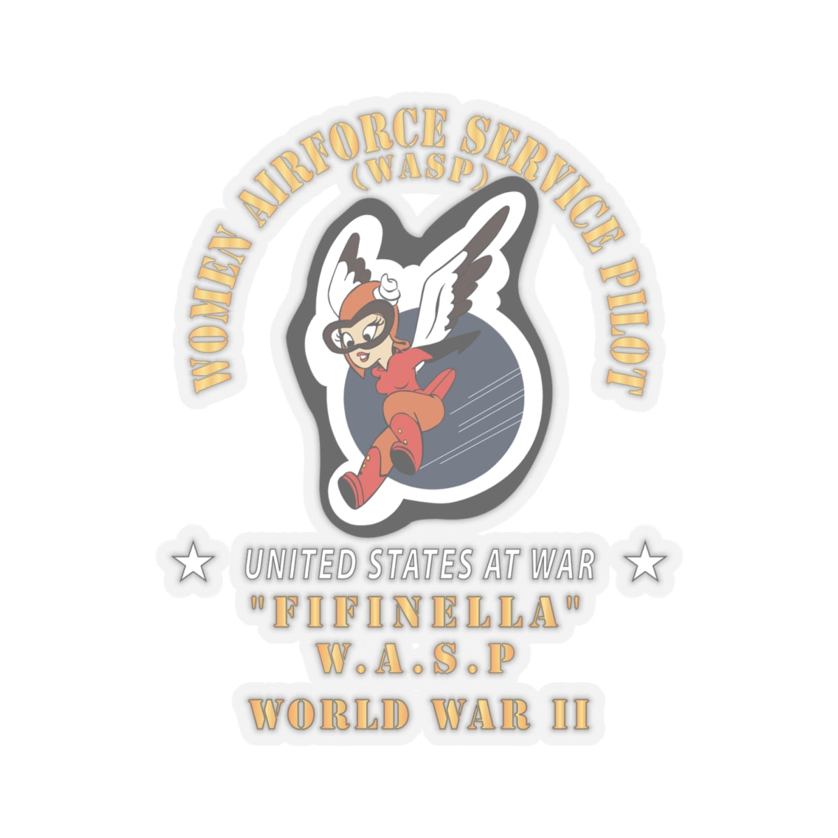 Kiss-Cut Stickers - WASP - Women Airforce Service Pilots - WWII