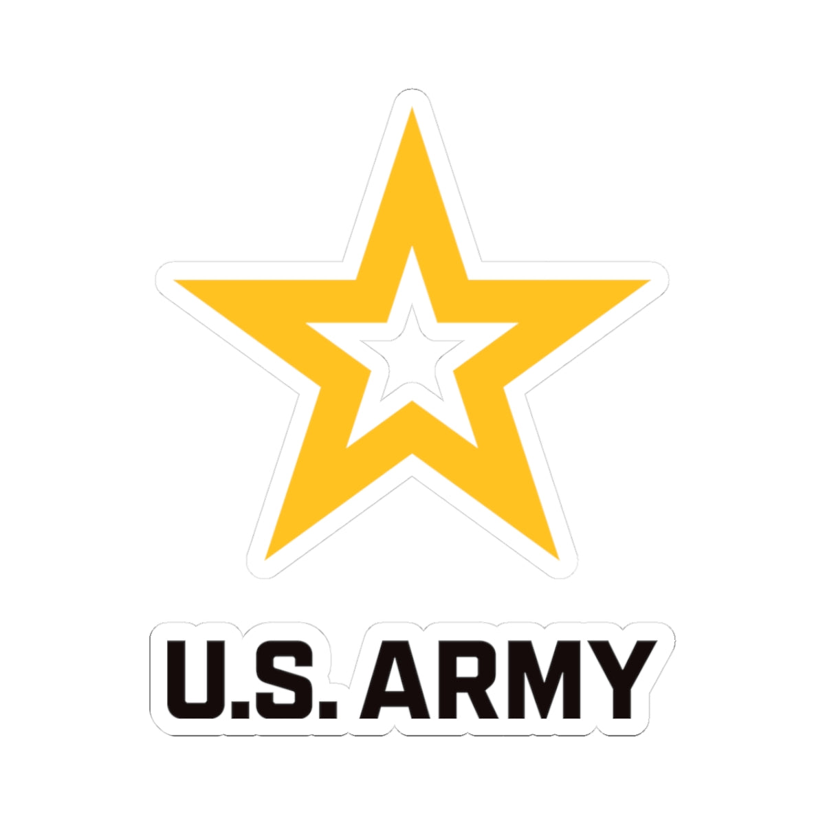 Kiss-Cut Stickers - Army Star W Us Army X 300