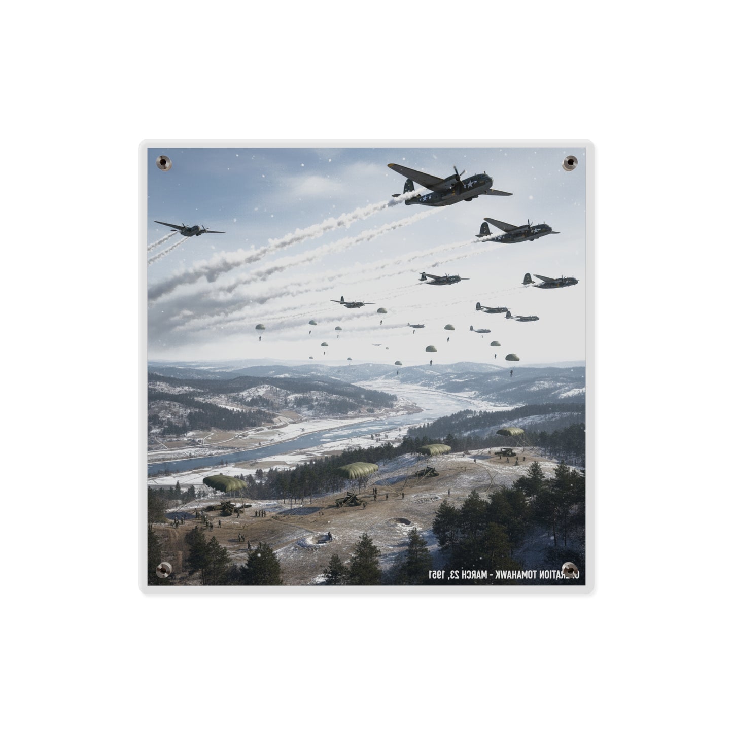 Acrylic Wall Art Panel - Operation Tomahawk - 187th Regimental Combat Team