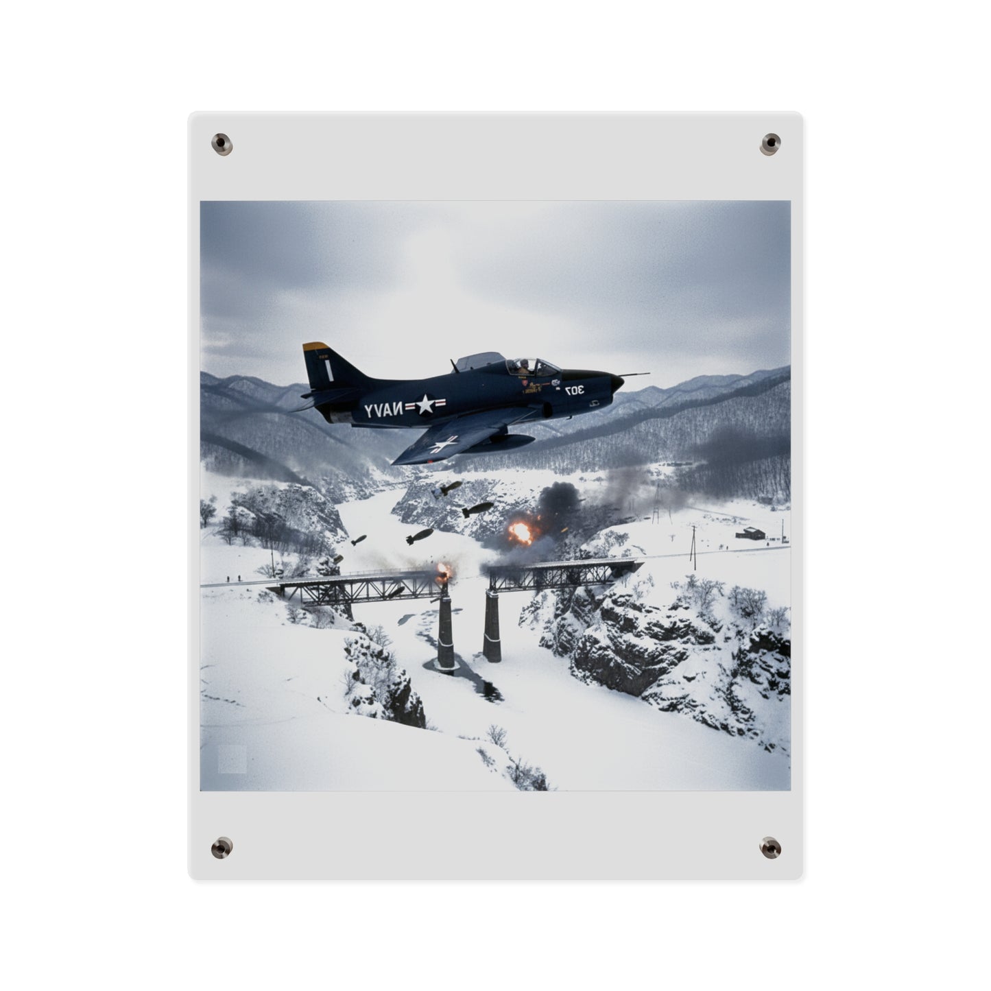 Acrylic Wall Art Panel - Attack at Majon-ni and Samdong-ni during Korean War