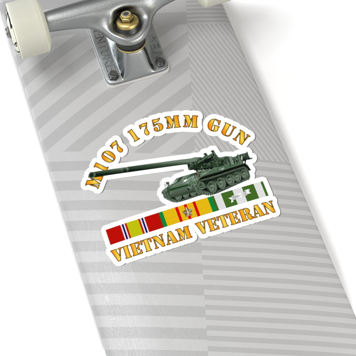 Kiss-Cut Stickers - M107 - 175mm Gun - Vietnam Vet w VN SVC
