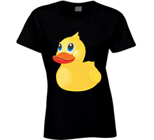 Load image into Gallery viewer, Yellow Rubber Duck - Oblique Left Front Ladies T Shirt
