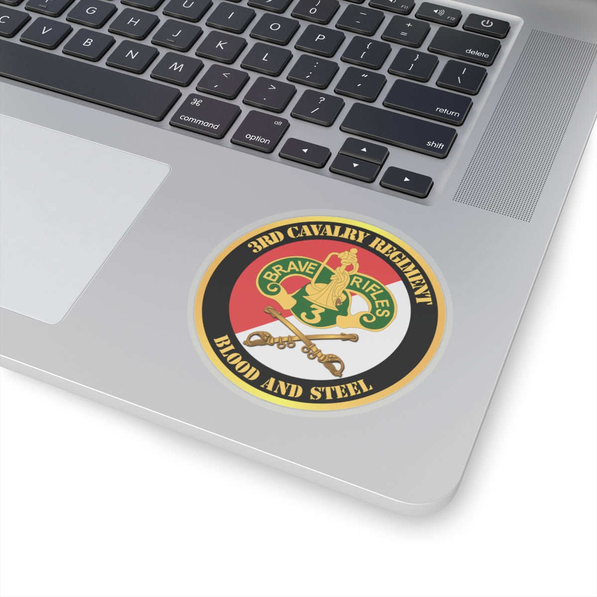 Kiss-Cut Stickers - 3rd Cavalry Regiment DUI - Red White - Blood and Steel