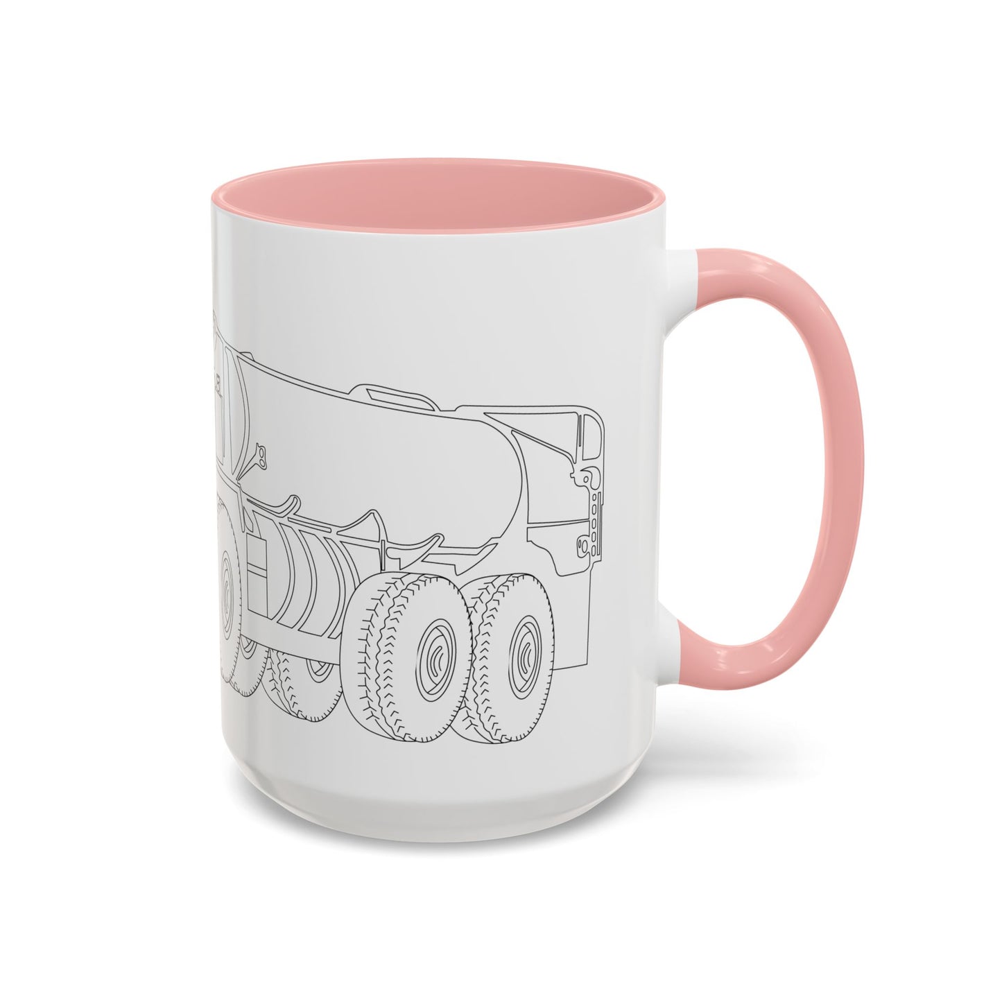 Accent Coffee Mug (11oz & 15oz) - Vehicle - Fuel Truck - Front Left Oblique X 300