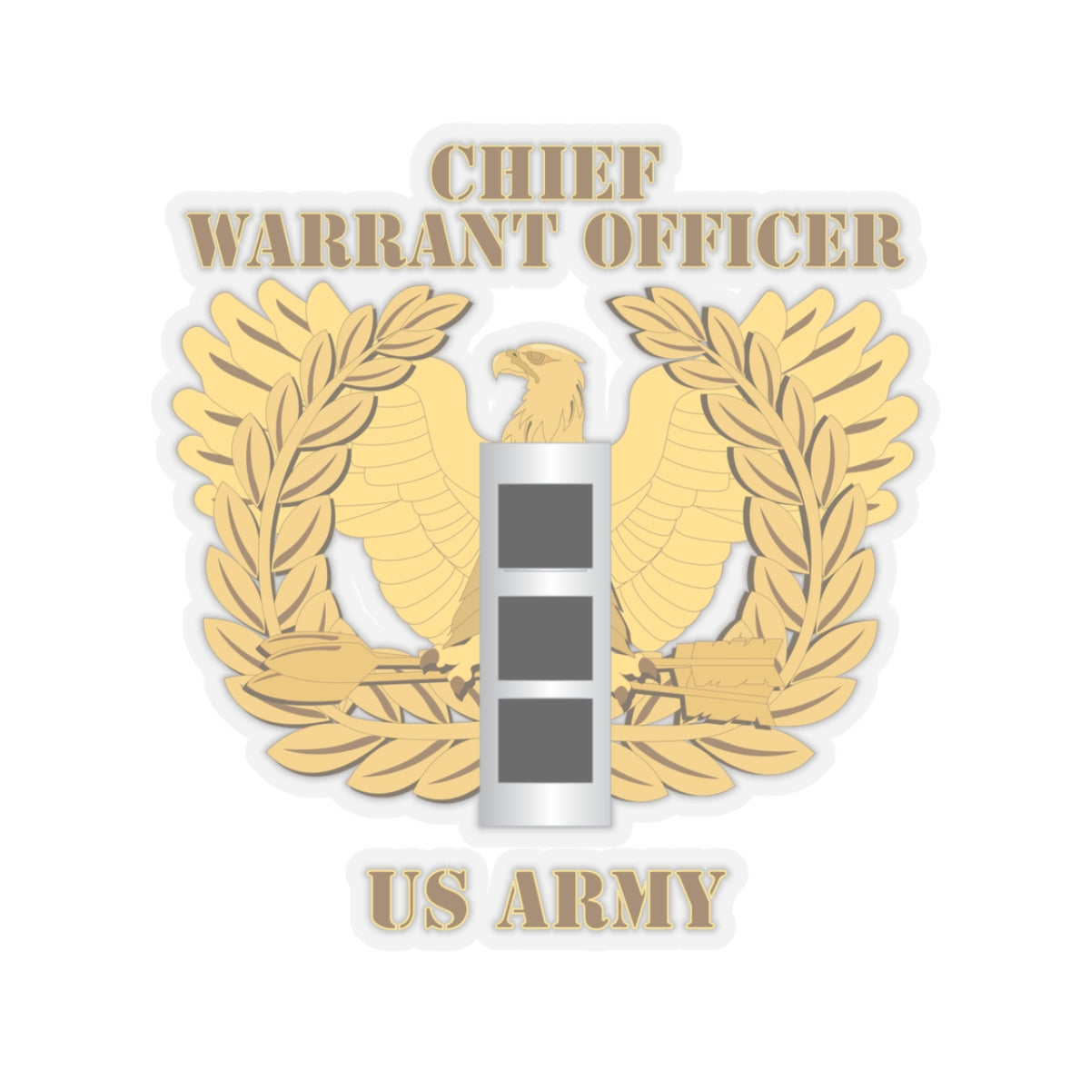 Kiss-Cut Stickers - Emblem - Warrant Officer - CW3