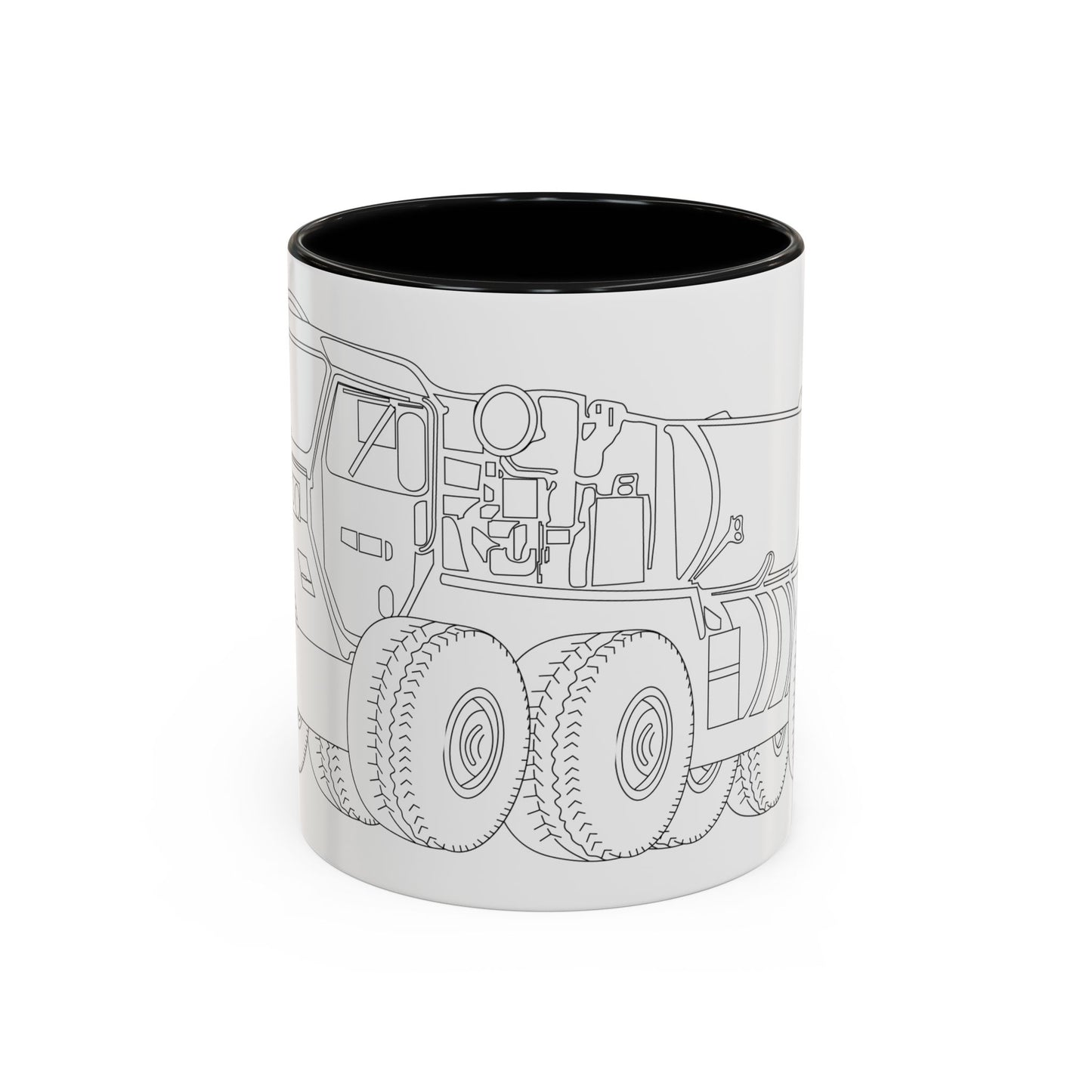 Accent Coffee Mug (11oz & 15oz) - Vehicle - Fuel Truck - Front Left Oblique X 300