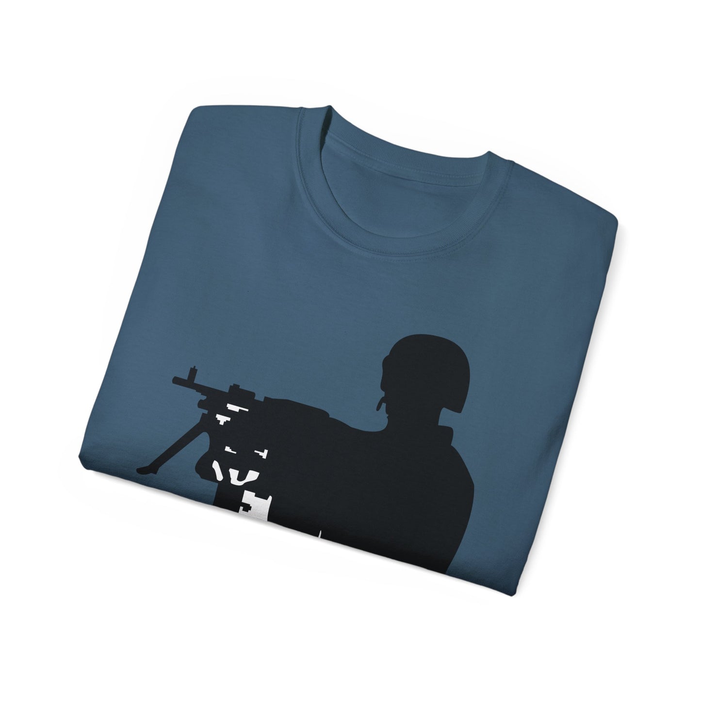 Unisex Ultra Cotton Tee - Army - Soldier - MG Vehicle Mounted - Silhouette X 300