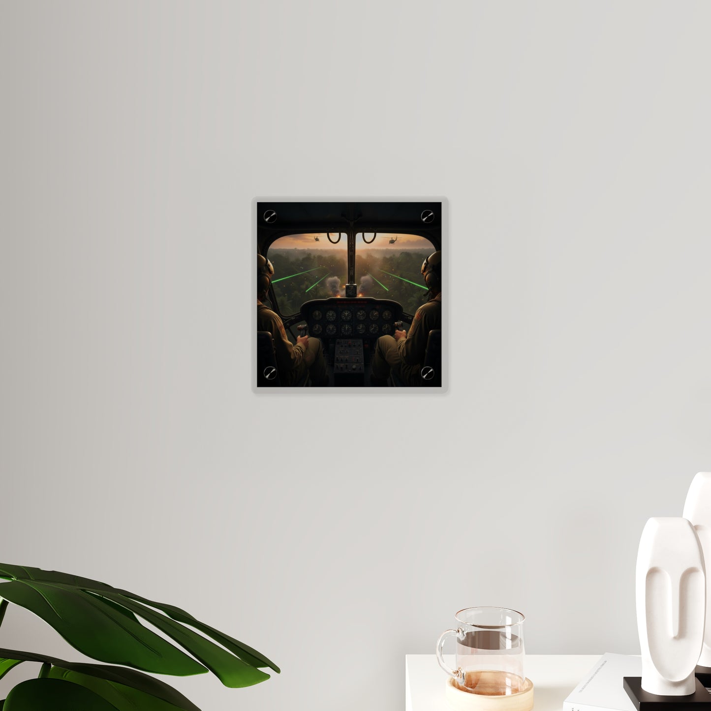 Acrylic Wall Art Panel - Pilots View Hot LZ - Vietnam