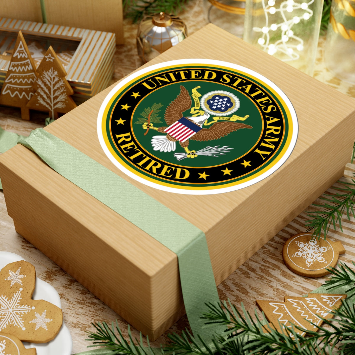 Kiss-Cut Stickers - US Army Retired