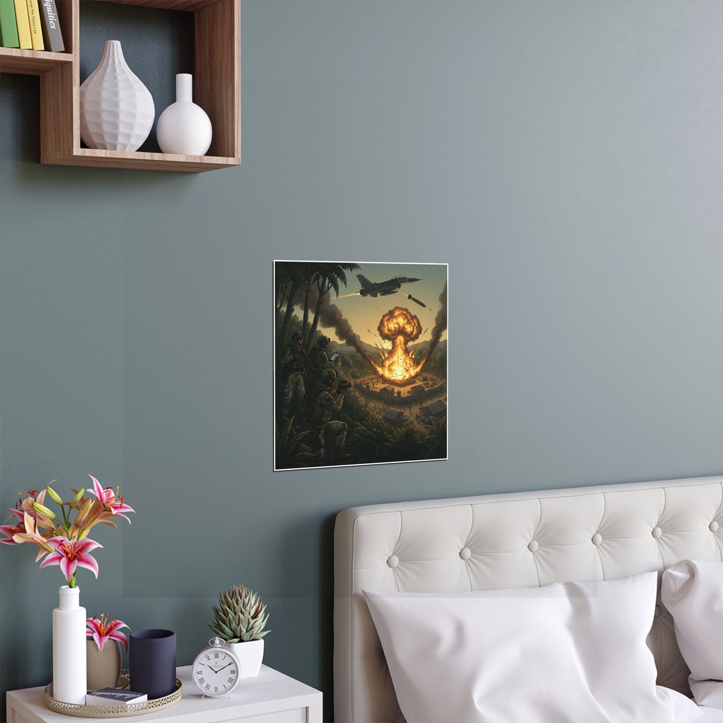 Indoor and Outdoor Silk Posters - Jungle Drug Lab Destruction w Explosions