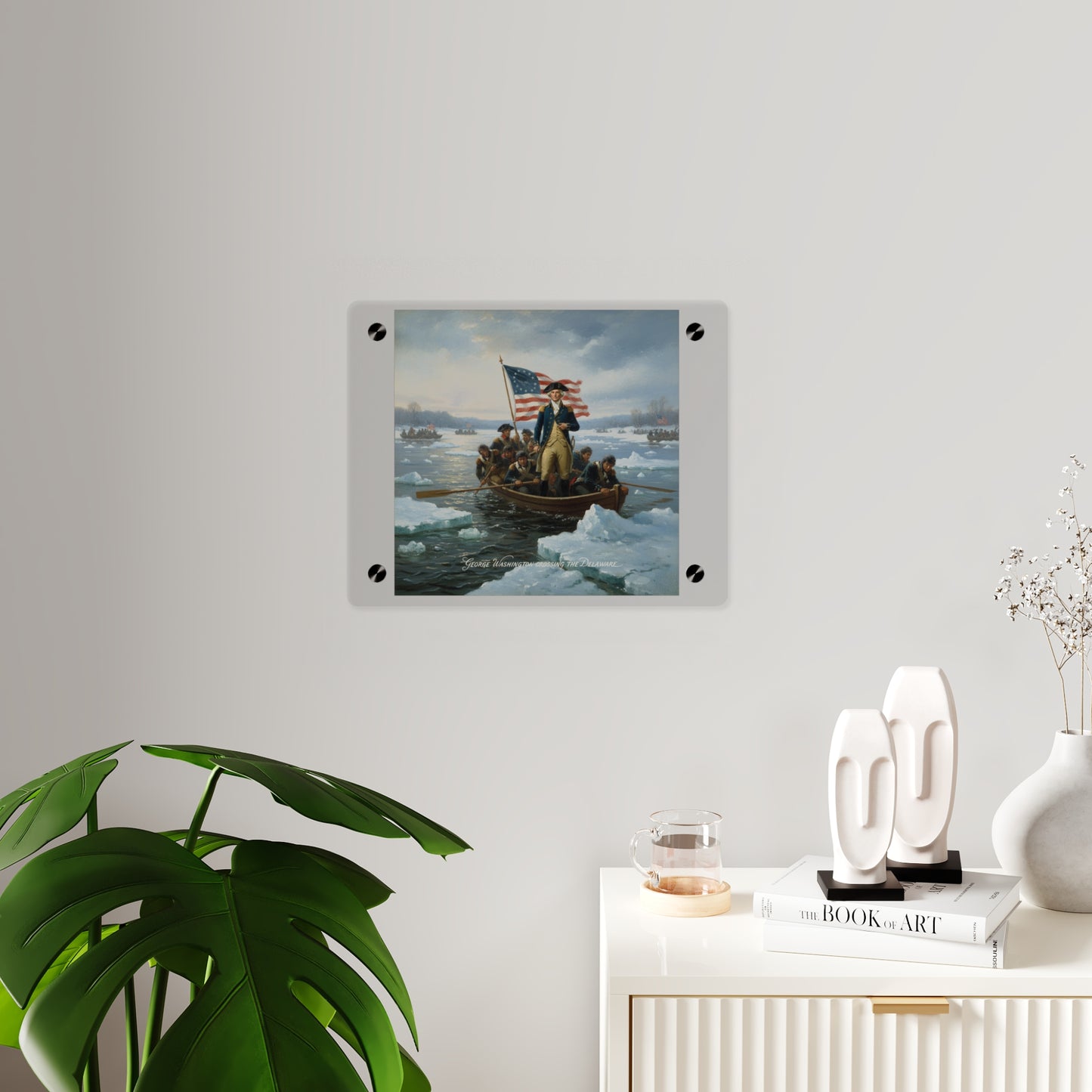 Acrylic Wall Art Panel - Washington Crossing the Delaware duing the Revolutionary War
